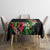 Hawaii Tropical Flowers and Leaves Tablecloth Tapa Pattern Colorful Mode