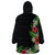 Hawaii Tropical Flowers and Leaves Wearable Blanket Hoodie Tapa Pattern Colorful Mode