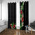 Hawaii Tropical Flowers and Leaves Window Curtain Tapa Pattern Colorful Mode