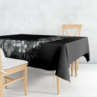 Hawaii Tropical Flowers and Leaves Tablecloth Tapa Pattern Grayscale Mode LT03 - Polynesian Pride