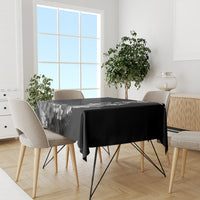 Hawaii Tropical Flowers and Leaves Tablecloth Tapa Pattern Grayscale Mode LT03 - Polynesian Pride