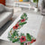 Hawaii Tropical Flowers and Leaves Area Rug Tapa Pattern White Mode