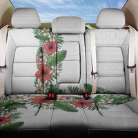 Hawaii Tropical Flowers and Leaves Back Car Seat Cover Tapa Pattern White Mode LT03 One Size White - Polynesian Pride