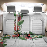 Hawaii Tropical Flowers and Leaves Back Car Seat Cover Tapa Pattern White Mode LT03 - Polynesian Pride