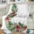 Hawaii Tropical Flowers and Leaves Blanket Tapa Pattern White Mode