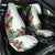 Hawaii Tropical Flowers and Leaves Car Seat Cover Tapa Pattern White Mode