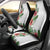 Hawaii Tropical Flowers and Leaves Car Seat Cover Tapa Pattern White Mode