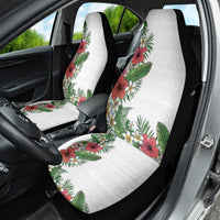 Hawaii Tropical Flowers and Leaves Car Seat Cover Tapa Pattern White Mode LT03 - Polynesian Pride
