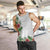 Hawaii Tropical Flowers and Leaves Men Tank Top Tapa Pattern White Mode