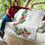 Hawaii Tropical Flowers and Leaves Quilt Tapa Pattern White Mode