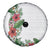 Hawaii Tropical Flowers and Leaves Spare Tire Cover Tapa Pattern White Mode