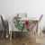 Hawaii Tropical Flowers and Leaves Tablecloth Tapa Pattern White Mode