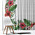 Hawaii Tropical Flowers and Leaves Window Curtain Tapa Pattern White Mode