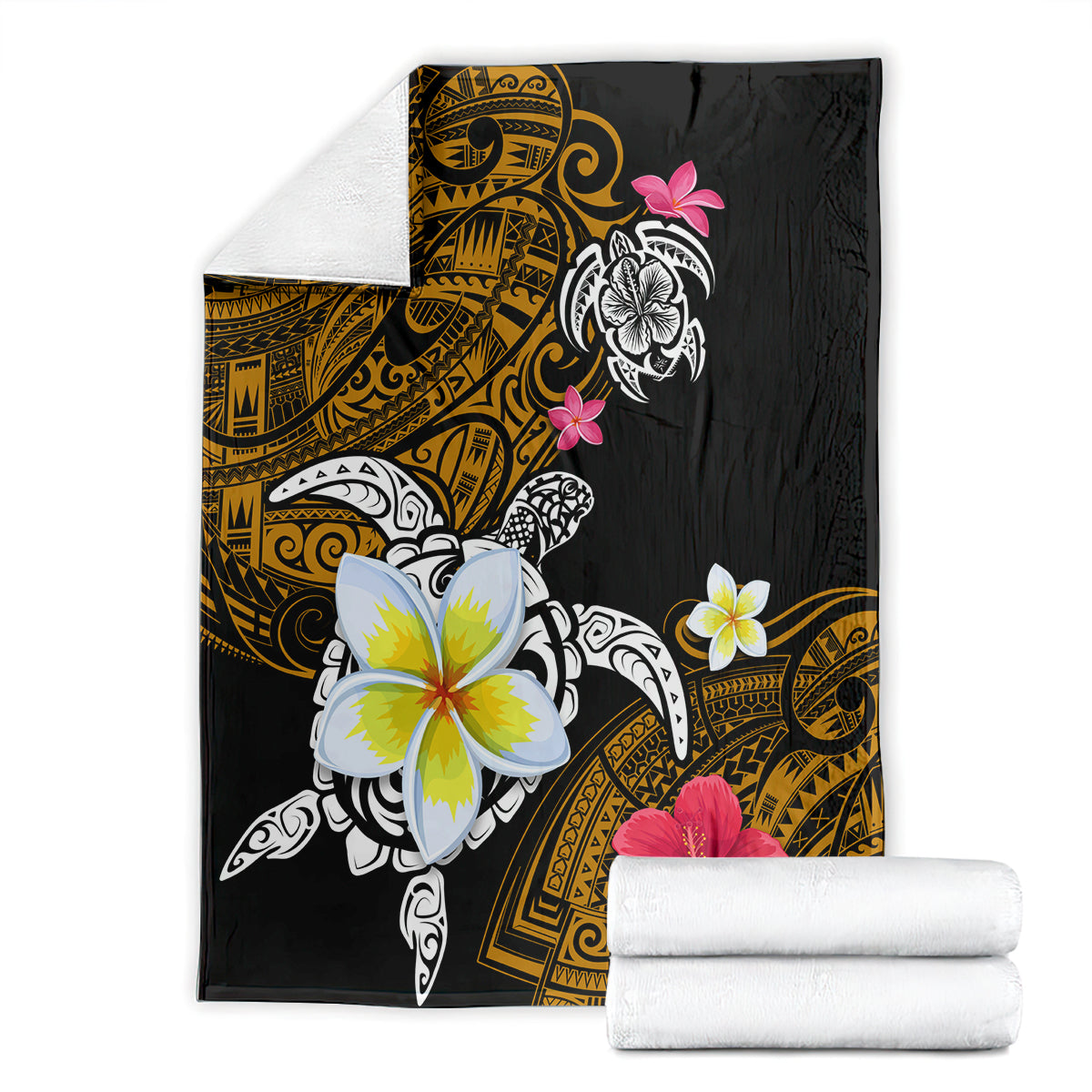 Hawaii Turtle and Tropical Flower Blanket Polynesian Pattern LT03 - Polynesian Pride