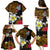 Hawaii Turtle and Tropical Flower Family Matching Puletasi and Hawaiian Shirt Polynesian Pattern