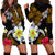 Hawaii Turtle and Tropical Flower Hoodie Dress Polynesian Pattern