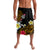 Hawaii Turtle and Tropical Flower Lavalava Polynesian Pattern