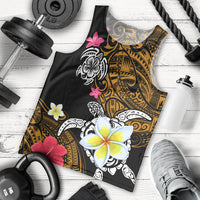 Hawaii Turtle and Tropical Flower Men Tank Top Polynesian Pattern LT03 - Polynesian Pride