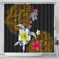 Hawaii Turtle and Tropical Flower Shower Curtain Polynesian Pattern LT03 - Polynesian Pride