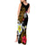 Hawaii Turtle and Tropical Flower Tank Maxi Dress Polynesian Pattern