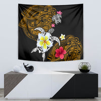 Hawaii Turtle and Tropical Flower Tapestry Polynesian Pattern LT03 - Polynesian Pride