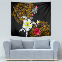Hawaii Turtle and Tropical Flower Tapestry Polynesian Pattern LT03 - Polynesian Pride