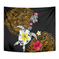 Hawaii Turtle and Tropical Flower Tapestry Polynesian Pattern LT03 - Polynesian Pride