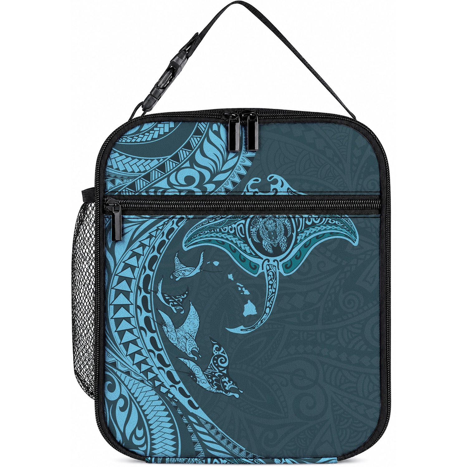 Hawaiian Manta Ray and Polynesian Tribal Tattoo Lunch Bag