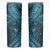 Hawaiian Manta Ray and Polynesian Tribal Tattoo Skinny Tumbler Turquoise Color