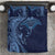 Hawaiian Manta Ray and Polynesian Tribal Tattoo Bedding Set Dark Navy Color LT03