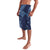 Hawaiian Manta Ray and Polynesian Tribal Tattoo Lavalava Dark Navy Color LT03