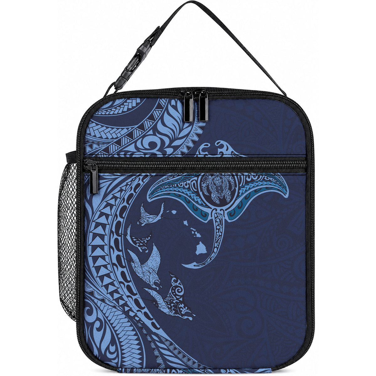 Hawaiian Manta Ray and Polynesian Tribal Tattoo Lunch Bag