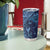 Hawaiian Manta Ray and Polynesian Tribal Tattoo Tumbler Cup Dark Navy Color