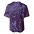 Hawaiian Manta Ray and Polynesian Tribal Tattoo Baseball Jersey Purple Color LT03