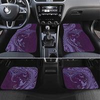 Hawaiian Manta Ray and Polynesian Tribal Tattoo Car Mats Purple Color LT03 Set 4pcs Purple - Polynesian Pride