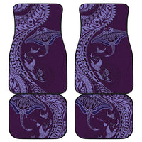 Hawaiian Manta Ray and Polynesian Tribal Tattoo Car Mats Purple Color LT03 - Polynesian Pride