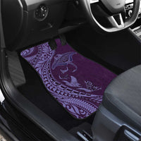Hawaiian Manta Ray and Polynesian Tribal Tattoo Car Mats Purple Color LT03 - Polynesian Pride