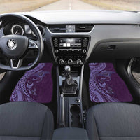 Hawaiian Manta Ray and Polynesian Tribal Tattoo Car Mats Purple Color LT03 Set 2pcs - Front Purple - Polynesian Pride