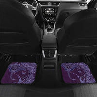 Hawaiian Manta Ray and Polynesian Tribal Tattoo Car Mats Purple Color LT03 Set 2pcs - Back Purple - Polynesian Pride