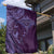 Hawaiian Manta Ray and Polynesian Tribal Tattoo Garden Flag Purple Color LT03