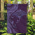 Hawaiian Manta Ray and Polynesian Tribal Tattoo Garden Flag Purple Color LT03