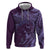 Hawaiian Manta Ray and Polynesian Tribal Tattoo Hoodie Purple Color LT03