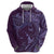 Hawaiian Manta Ray and Polynesian Tribal Tattoo Hoodie Purple Color LT03