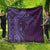 Hawaiian Manta Ray and Polynesian Tribal Tattoo Quilt Purple Color LT03