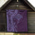 Hawaiian Manta Ray and Polynesian Tribal Tattoo Quilt Purple Color LT03