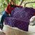 Hawaiian Manta Ray and Polynesian Tribal Tattoo Quilt Purple Color LT03