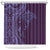 Hawaiian Manta Ray and Polynesian Tribal Tattoo Shower Curtain Purple Color LT03