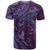 Hawaiian Manta Ray and Polynesian Tribal Tattoo T Shirt Purple Color LT03