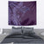 Hawaiian Manta Ray and Polynesian Tribal Tattoo Tapestry Purple Color LT03