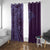 Hawaiian Manta Ray and Polynesian Tribal Tattoo Window Curtain Purple Color LT03